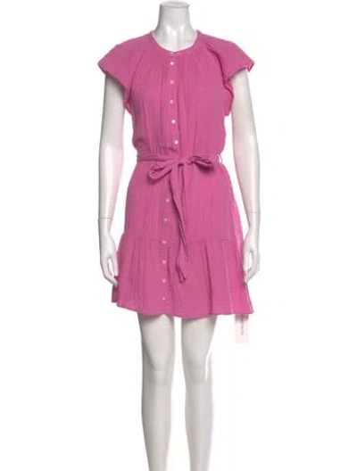 Pre-owned Xirena Crew Neck Mini Dress In Pink