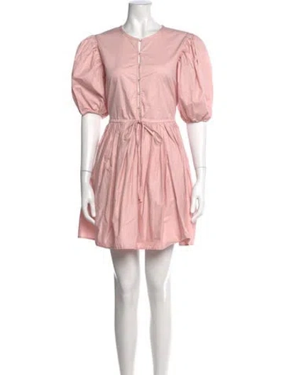 Pre-owned Xirena Crew Neck Mini Dress In Pink