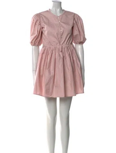 Pre-owned Xirena Crew Neck Mini Dress In Pink