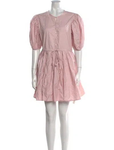 Pre-owned Xirena Crew Neck Mini Dress In Pink