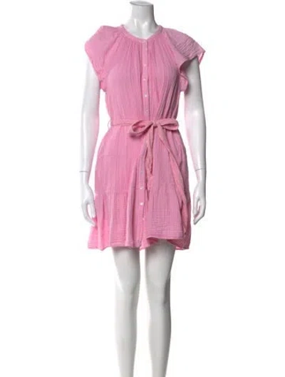 Pre-owned Xirena Crew Neck Mini Dress In Pink