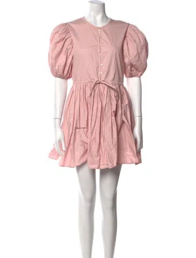 Pre-owned Xirena Crew Neck Mini Dress In Pink