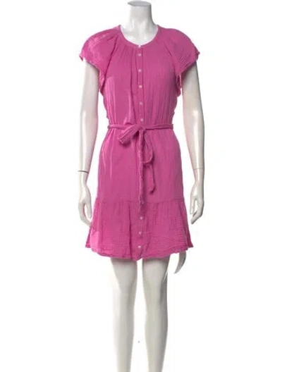 Pre-owned Xirena Crew Neck Mini Dress In Pink