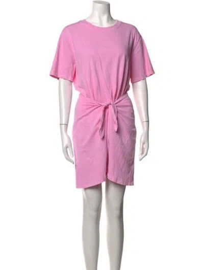 Pre-owned Xirena Crew Neck Mini Dress In Pink