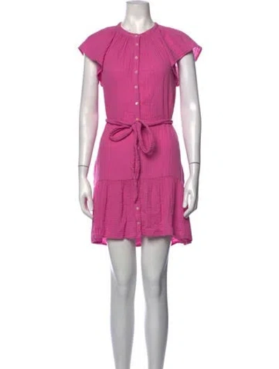 Pre-owned Xirena Crew Neck Mini Dress In Pink