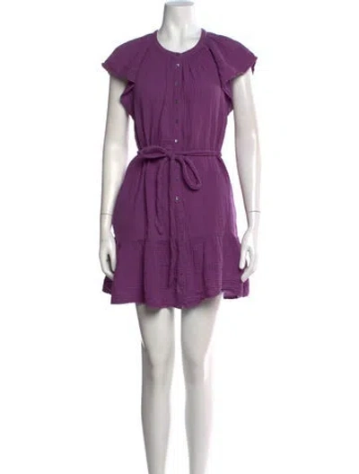 Pre-owned Xirena Crew Neck Mini Dress In Purple