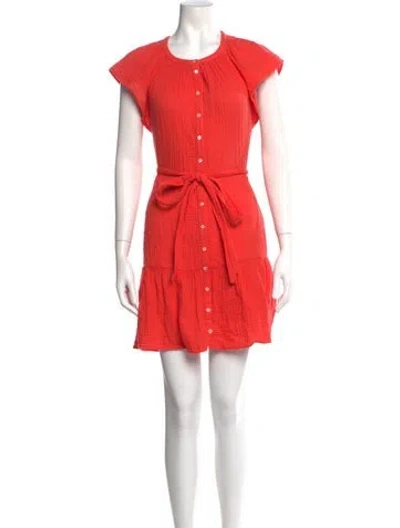 Pre-owned Xirena Crew Neck Mini Dress In Red