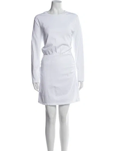Pre-owned Xirena Crew Neck Mini Dress In White