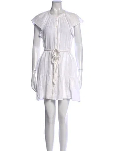 Pre-owned Xirena Crew Neck Mini Dress In White