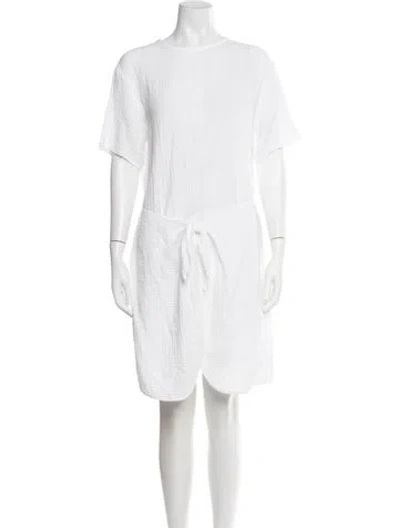 Pre-owned Xirena Crew Neck Mini Dress In White