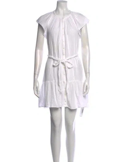 Pre-owned Xirena Crew Neck Mini Dress In White