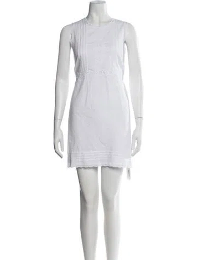 Pre-owned Xirena Crew Neck Mini Dress In White