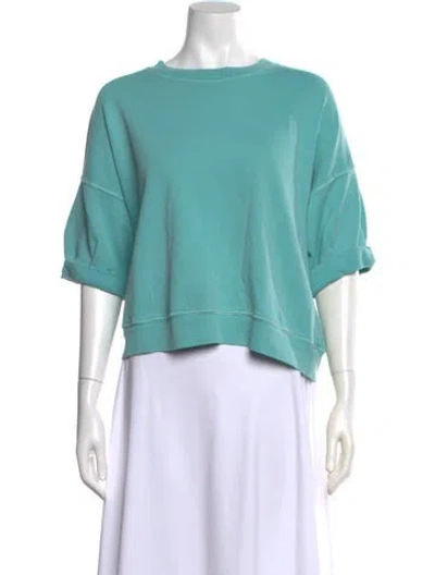 Pre-owned Xirena Crew Neck Short Sleeve Sweatshirt In Blue