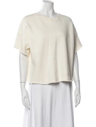 Pre-owned Xirena Crew Neck Short Sleeve Sweatshirt In Neutrals