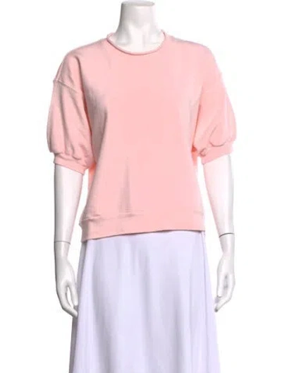 Pre-owned Xirena Crew Neck Short Sleeve Sweatshirt W/ Tags In Pink
