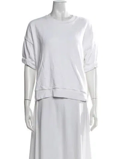 Pre-owned Xirena Crew Neck Short Sleeve Sweatshirt In White