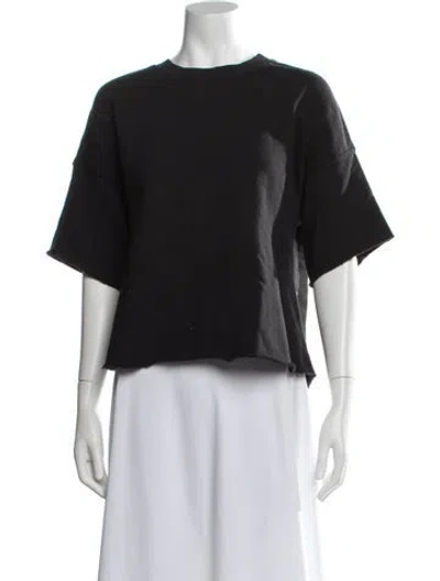 Pre-owned Xirena Crew Neck Short Sleeve Top In Black