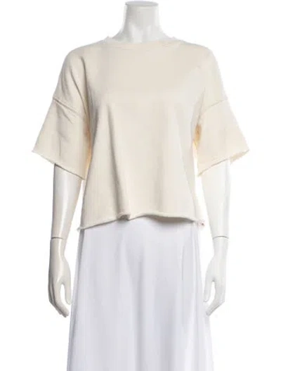 Pre-owned Xirena Crew Neck Short Sleeve Top In Neutral