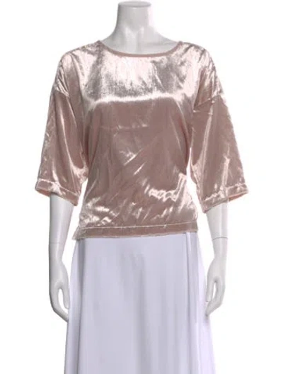 Pre-owned Xirena Crew Neck Short Sleeve Top In Pink