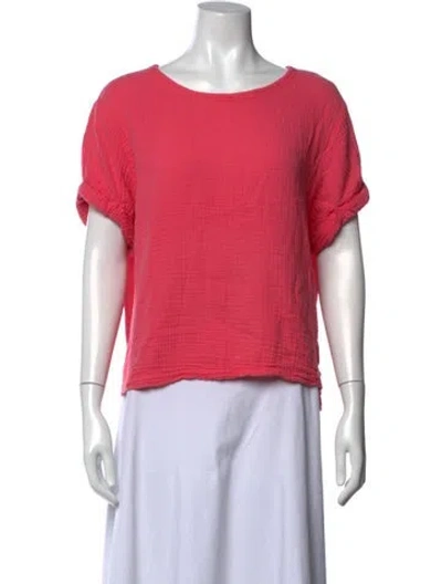 Pre-owned Xirena Crew Neck Short Sleeve Top In Pink