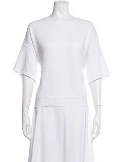 Pre-owned Xirena Crew Neck Short Sleeve Top In White
