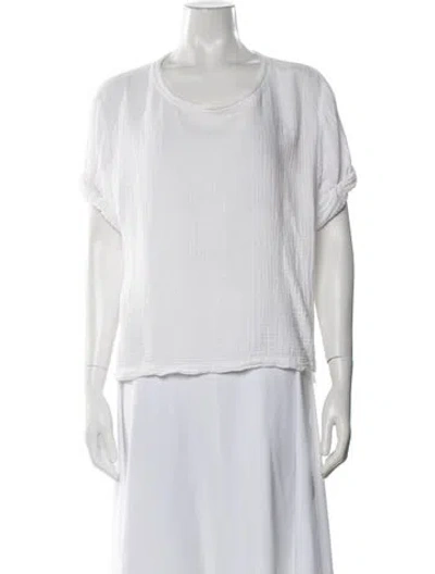 Pre-owned Xirena Crew Neck Short Sleeve Top In White