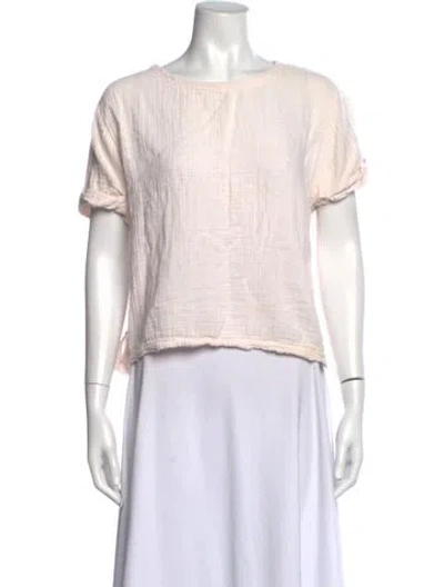Pre-owned Xirena Crew Neck Short Sleeve Top In White