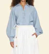 Xirena Damien Top In Dusty Blue In Blue