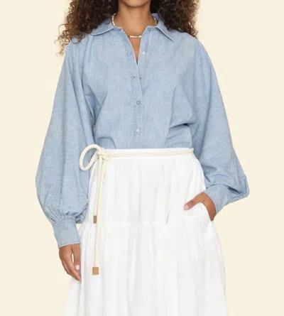 Xirena Damien Top In Dusty Blue