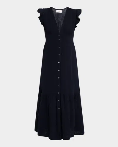Xirena Davana Ruffle Cotton Gauze Midi Dress