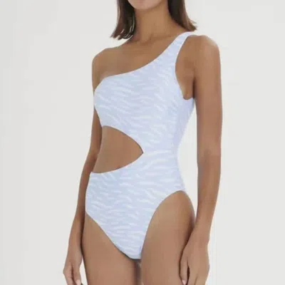 Xirena Demi One Piece In Blue Wave In White