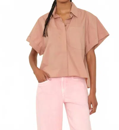 Xirena Drake Button Down Shirt In Cappuccino In Pink