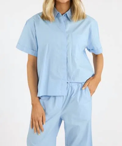 Xirena Drake Button-front Shirt In Blue Spring