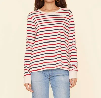 Xirena Easton Tee In Navy/red In Multi