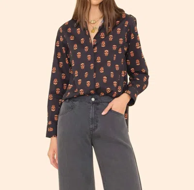 Xirena Emmie Button Down Shirt In Wheat Stamp In Multi