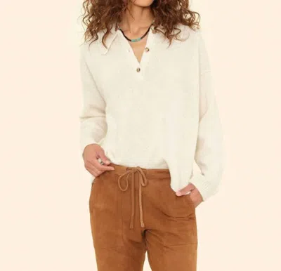 Xirena Ethan Collared Sweater In Frost In White