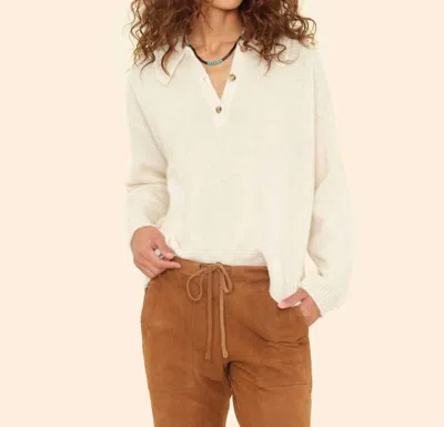 Xirena Ethan Henley Sweater In Frost In Neutral