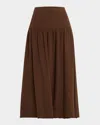 Xirena Evelyn A-line Cotton Gauze Midi Skirt