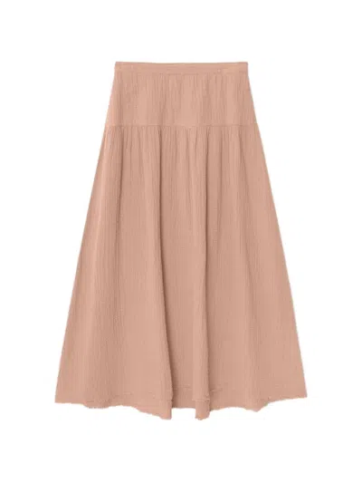 Xirena Evelyn Crinkled-finish Tiered Midi Skirt In Neutral