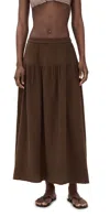 Xirena Evelyn Skirt Cocoa Bean In Brown