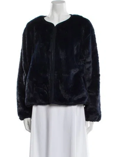 Pre-owned Xirena Faux Fur Jacket In Blue