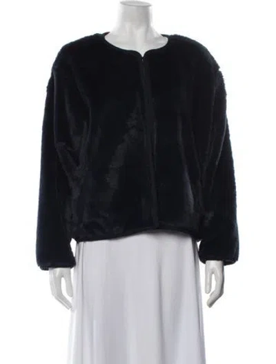 Pre-owned Xirena Faux Fur Jacket In Blue