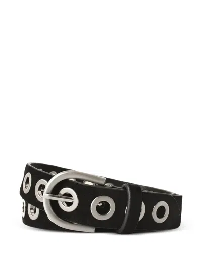 Xirena Fawn Francoise Eyelet Buckle Belt In Black