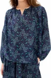 Xirena Felice Top In Navy Green In Multi
