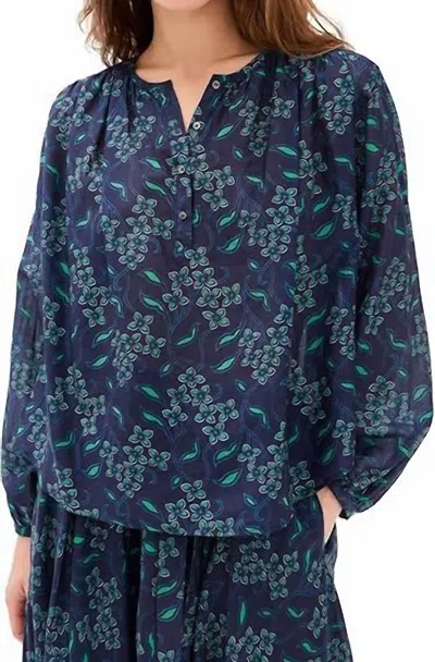 Xirena Felice Top In Navy Green In Multi