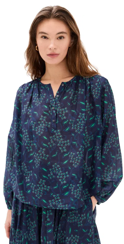Xirena Felice Top Navy Green