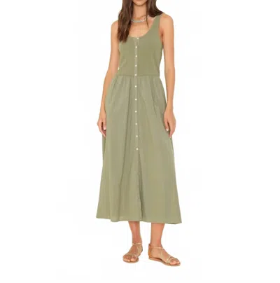 Xirena Fenix Midi Dress In Dark Seagrass In Green