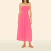 Xirena Finnian Strapless Dress In Strawberry In Red