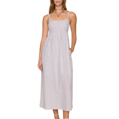 Xirena Flavia Midi Dress In Mocha Stripe In White