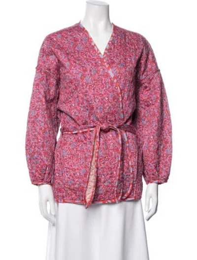 Pre-owned Xirena Floral Print Jacket In Pink